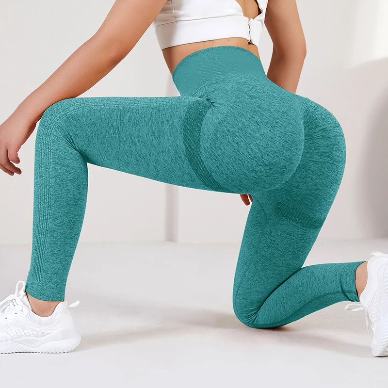 

Net red seamless yoga pants hip moisture absorption sweat sports fitness pants sexy buttock display leggings
