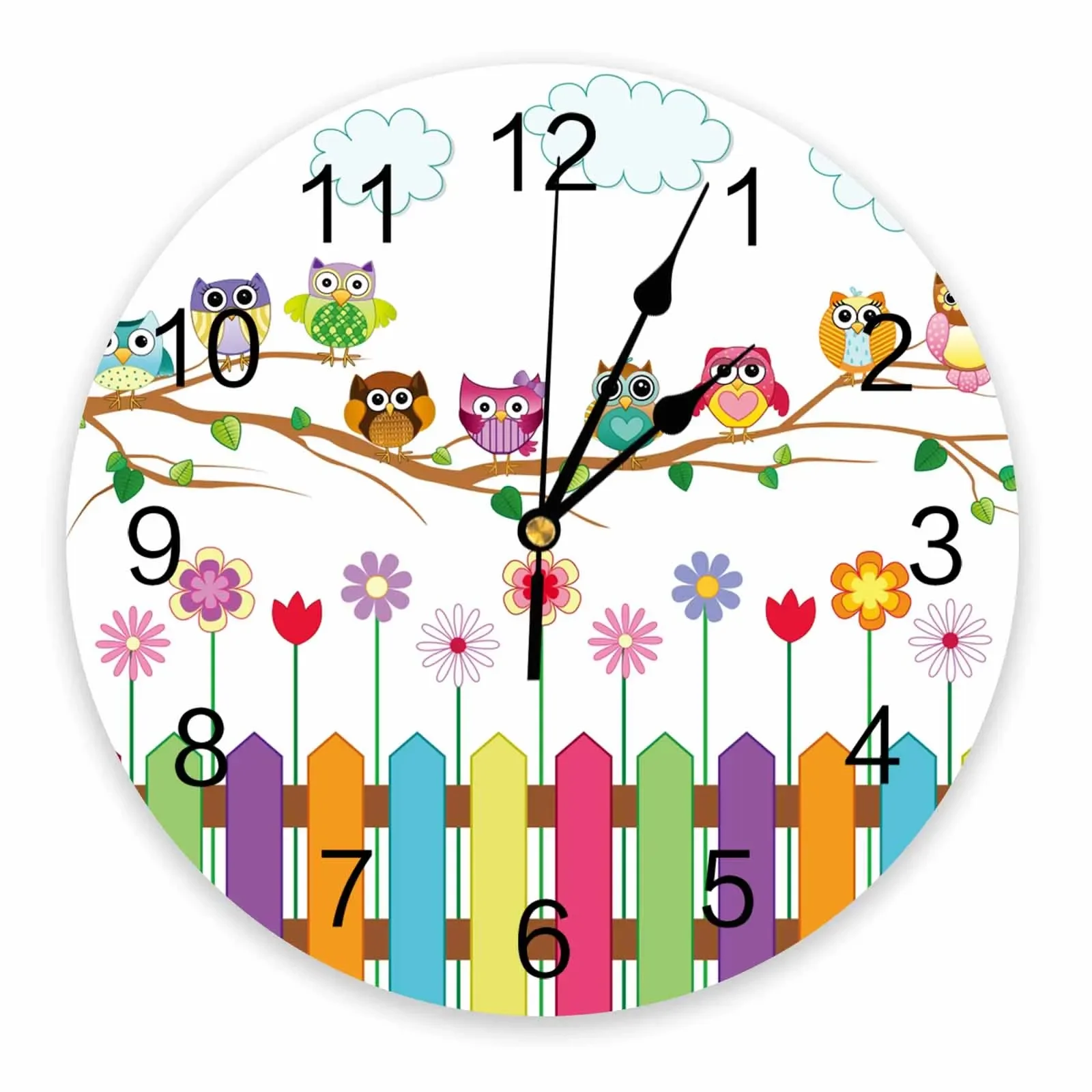 Детские декоративные круглые Настенные часы Мультяшные Дизайнерские Большие