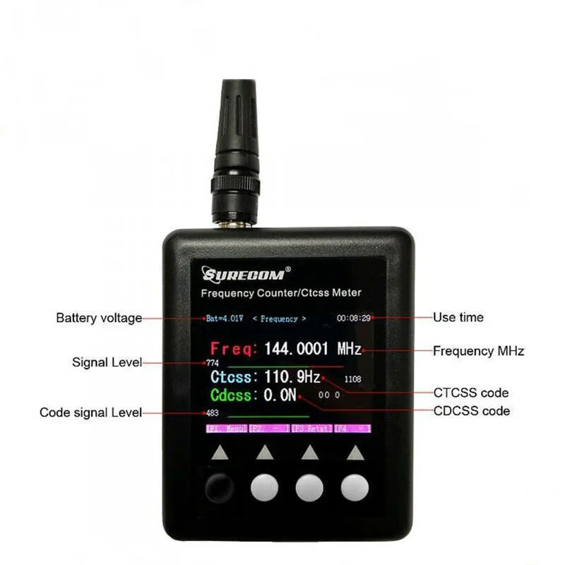 10 шт. новый SURECOM SF401-Plus счетчик частоты/измеритель с декодером CTCCSS/DCS 27 МГц-3 МГц