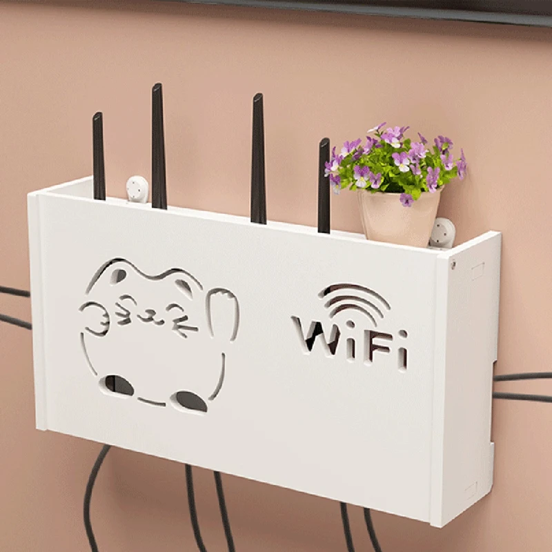 2-х предметный Wi-Fi-маршрутизатор ящик для хранения розетка верхний кабель