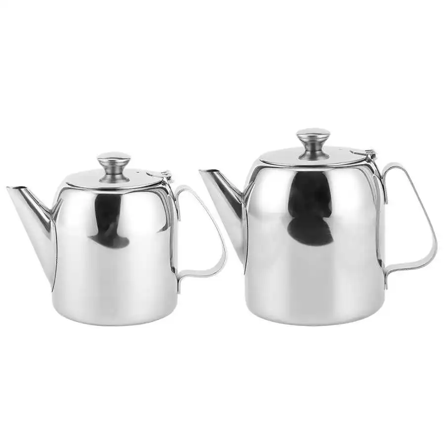 

Coffee Pot Teapot Stainless Steel Kettle Cold Water Jug Short Spout for Hotel Restaurant Teapots Home Cooker Tools