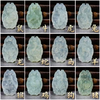 new zodiac jade pendant jade pendant jewelry necklace for men and women xiuyan jade bamboo festival pendant can be wholesale