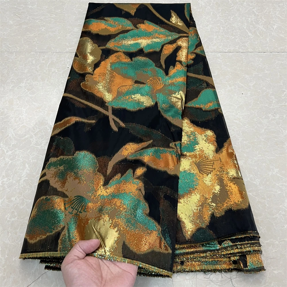 Жаккардовое нигерийское кружевное платье