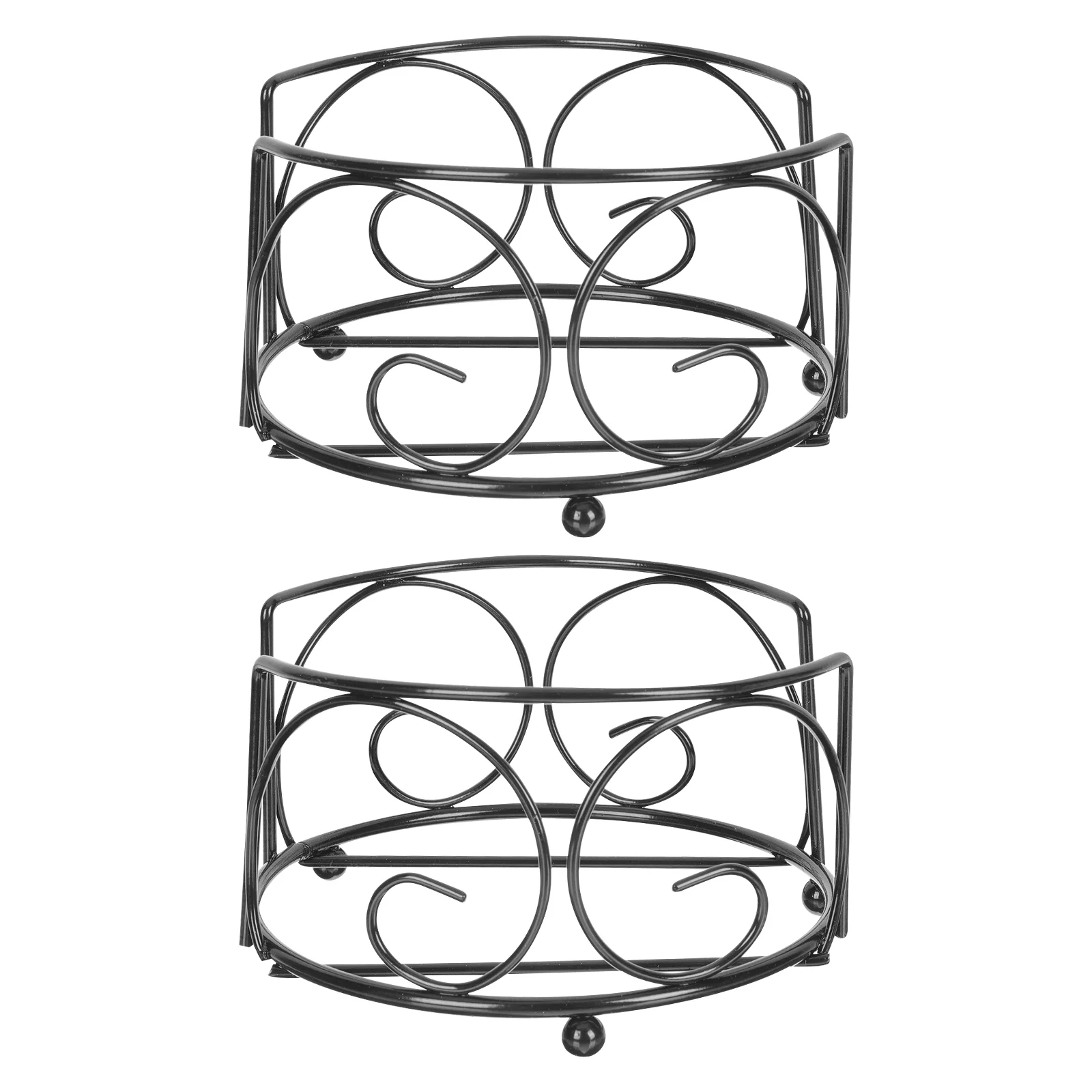 

2 Pcs Square Stand Coaster Holder Metal Coffee Coasters Drinks Hot Dish Pad Round Iron