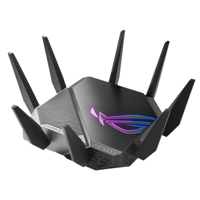 

ASUS GT-AXE11000 ROG Rapture Tri-Band WiFi 6E 802.11ax Gaming Router New 6GHz band, 2.5G WAN/LAN Port, PS5 Compatible VPN Fusion