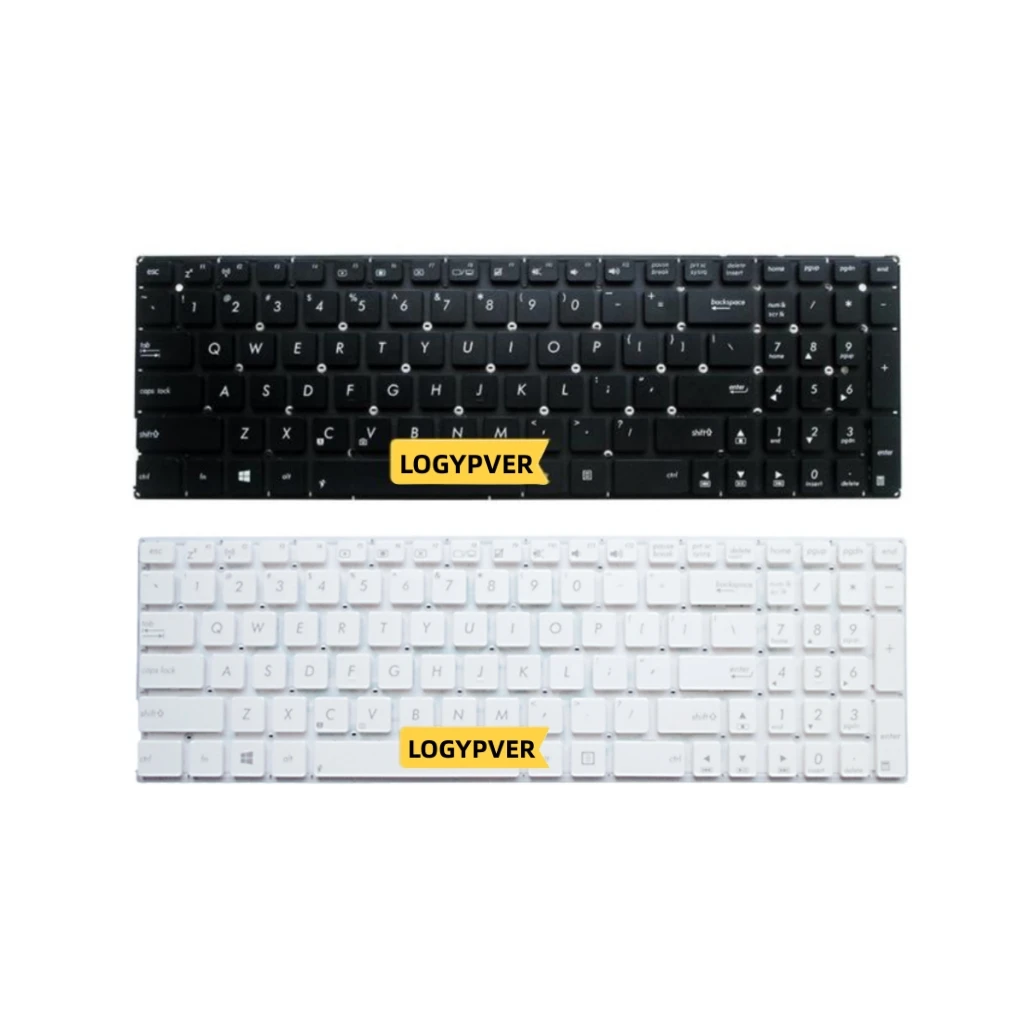 Клавиатура для ноутбука ASUS VM591 CM591U VM591U VM591UV FL5900U A556U K556U X556U F556U X756U R558UA, английская, черная, белая