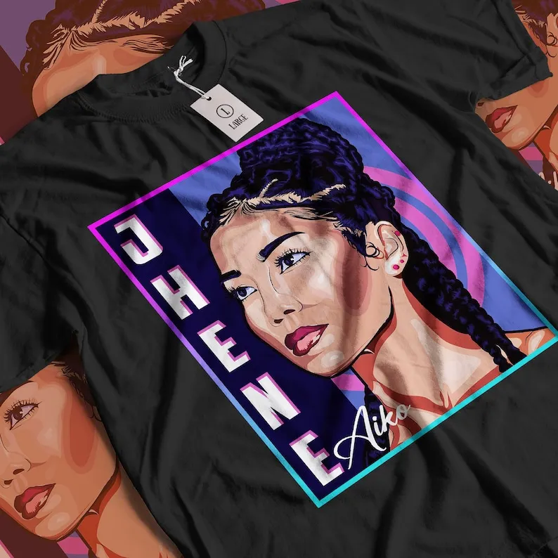 Футболка Jhene Aiko унисекс с коротким рукавом уличная одежда графическим принтом