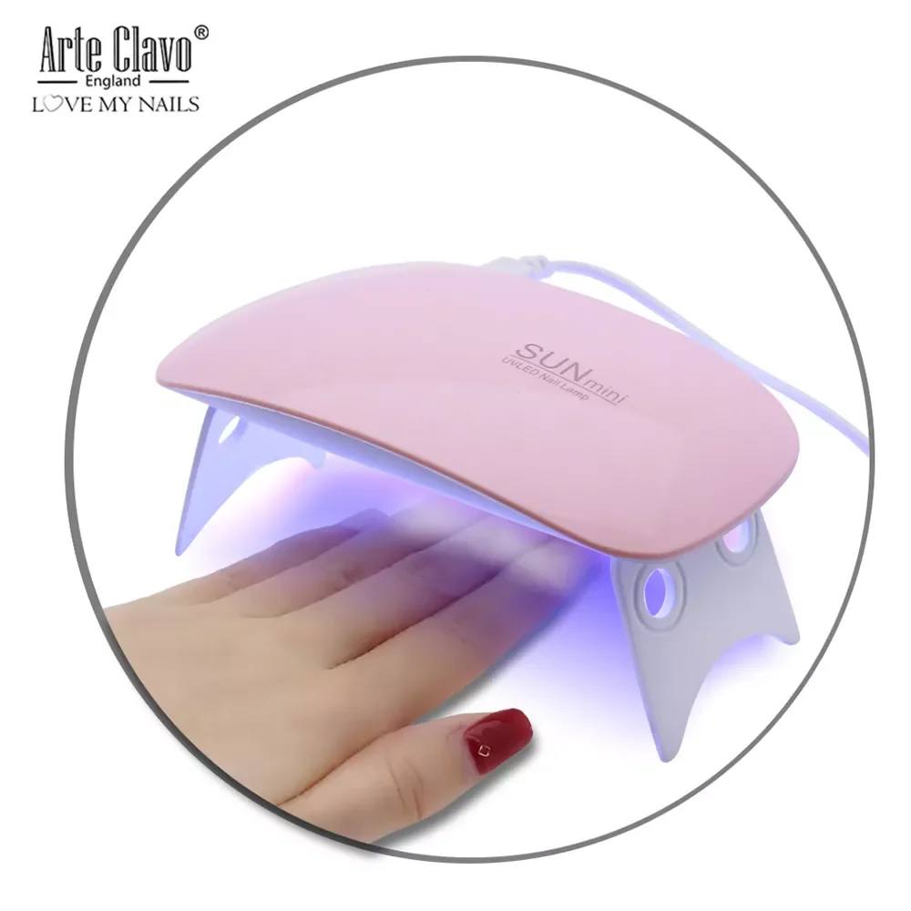 

2023NEW Clavo 6W Nail Dryer Portable UV LED Lamp Nail Art Polish Light Mirco USB Cable SUN Mini Fast Delivery Manicure Machine T