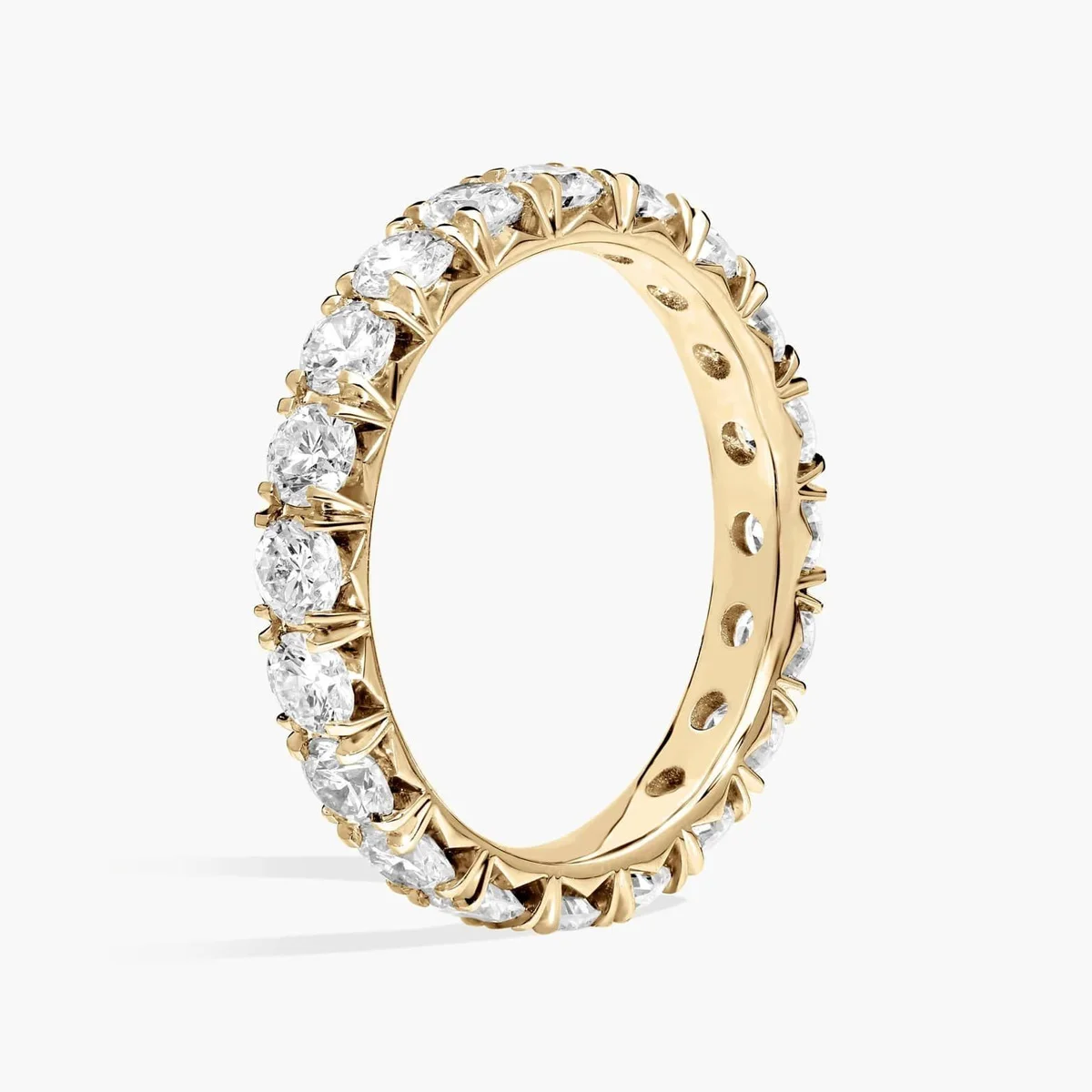 Фото Dae Vonca 9K/14K/18K желтое золото всего 2ct классическое кольцо с бриллиантом Eternity в лаборатории для подарка на день рождения №2