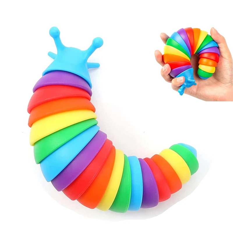 

Fidget Slug Sensory Slug Desktop Relief Anti-Anxiety Decompression Slug for Relaxing Flexible Sensory Stim Toy Birthday Gifts