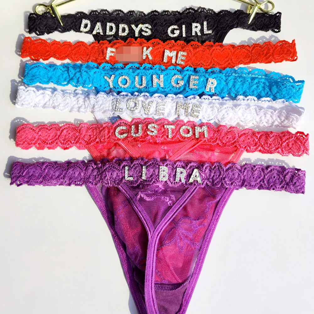 2024 оригинальные женские кружевные стринги с именами персонализированные