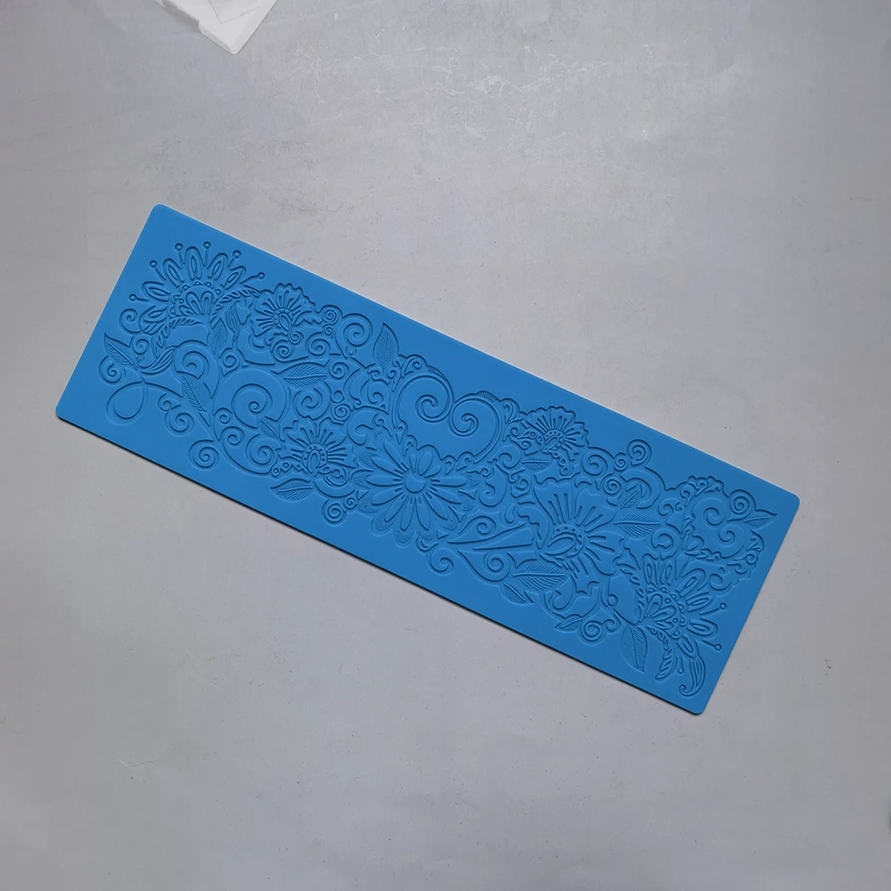 

Silicone Mold Fondant Cake Lace Embossed Cake Mold Sugar Lace Mat Cake Decorating Tool Embossing Mat