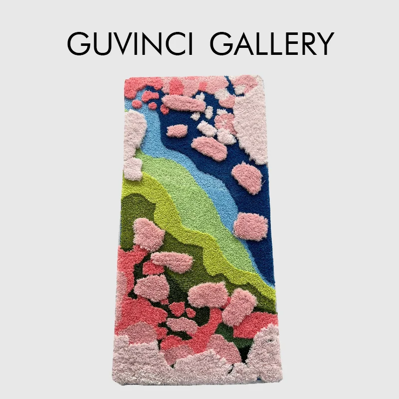 

GUVINCI Vibrant Colors Floor Rugs The Song Of Seasons Inspired Art Carpet Absorbent Tufted Bath Mat 70x140cm Summer Sense