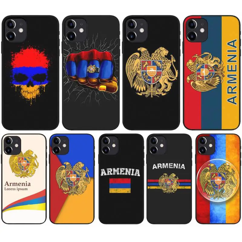 

Armenia Armenians Flag Phone Case for iPhone 13 11 12 Pro Max mini 7 8 6 Plus XR X XS se phone Cover