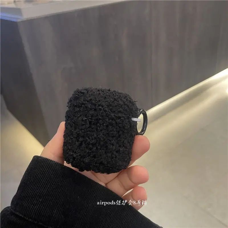 

ins Simple solid-color plush Bluetooth headphone case For Air pods 1, 2, 3 pro