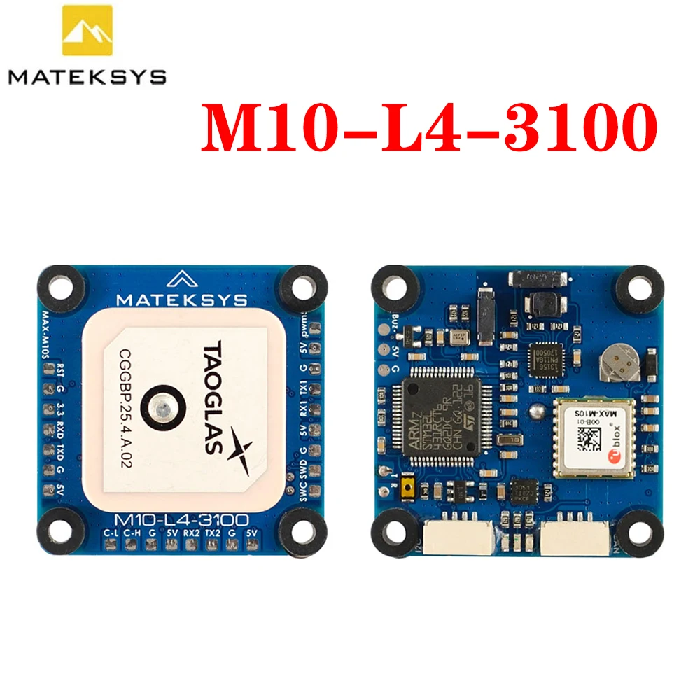 

MATEK M10-L4-3100 ArudPilots AP _ Periph GPS GNSS U-Blox MAX-M10S с датчиком скорости воздуха, фотомодуль для радиоуправляемого гоночного дрона FPV