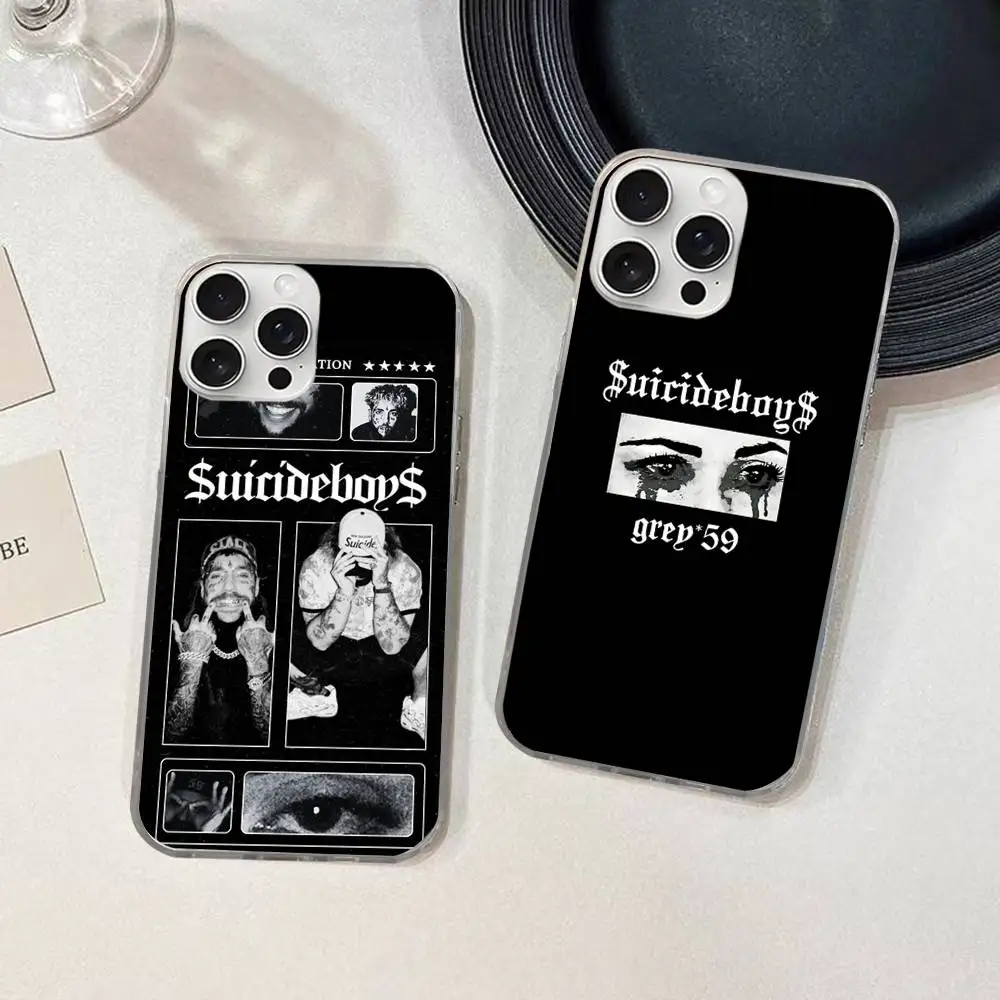 Фото Чехол для телефона Rap Group S-Suicideboys-S G59 для iPhone 17 16 15 14 13 12 11 Plus Pro Max, сатиновый, с цветной поверхностью №3