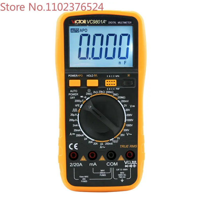 

Цифровой мультиметр VC9801A + Высокоточный мультиметр 9806 + 9808 + 980 + 9805A + 97