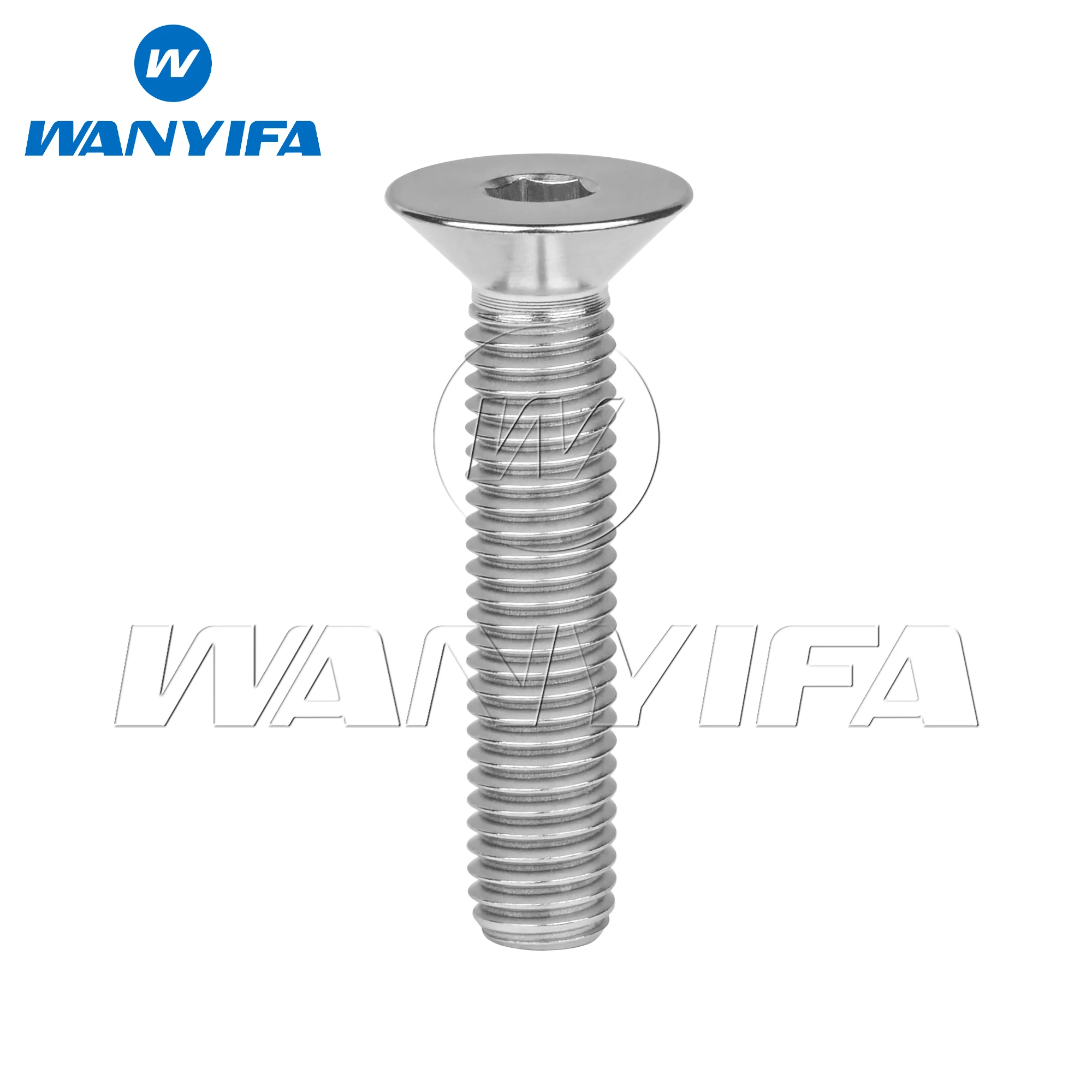 

Титановый болт Wanyifa M6/M8x10 15, 20, 25, 30, 35, 40, 45, 50, 60, 65 мм DIN7991 Винт с потайной головкой и шестигранной головкой, крепеж из титанового сплава