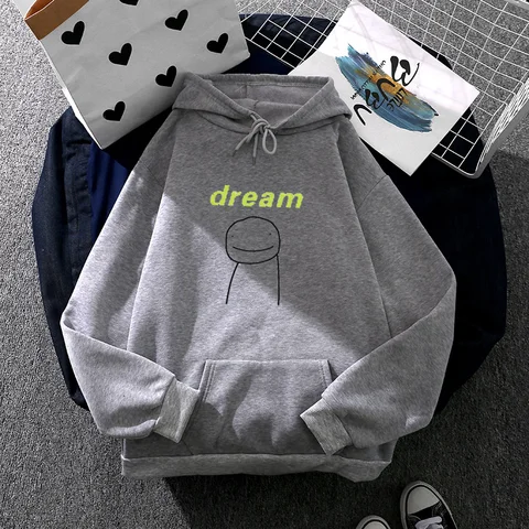 Мужская/Женская толстовка с капюшоном Dream Merch, пуловер Харадзюку, спортивная одежда 2023, Мужская толстовка, уличная одежда, повседневная модная одежда оверсайз