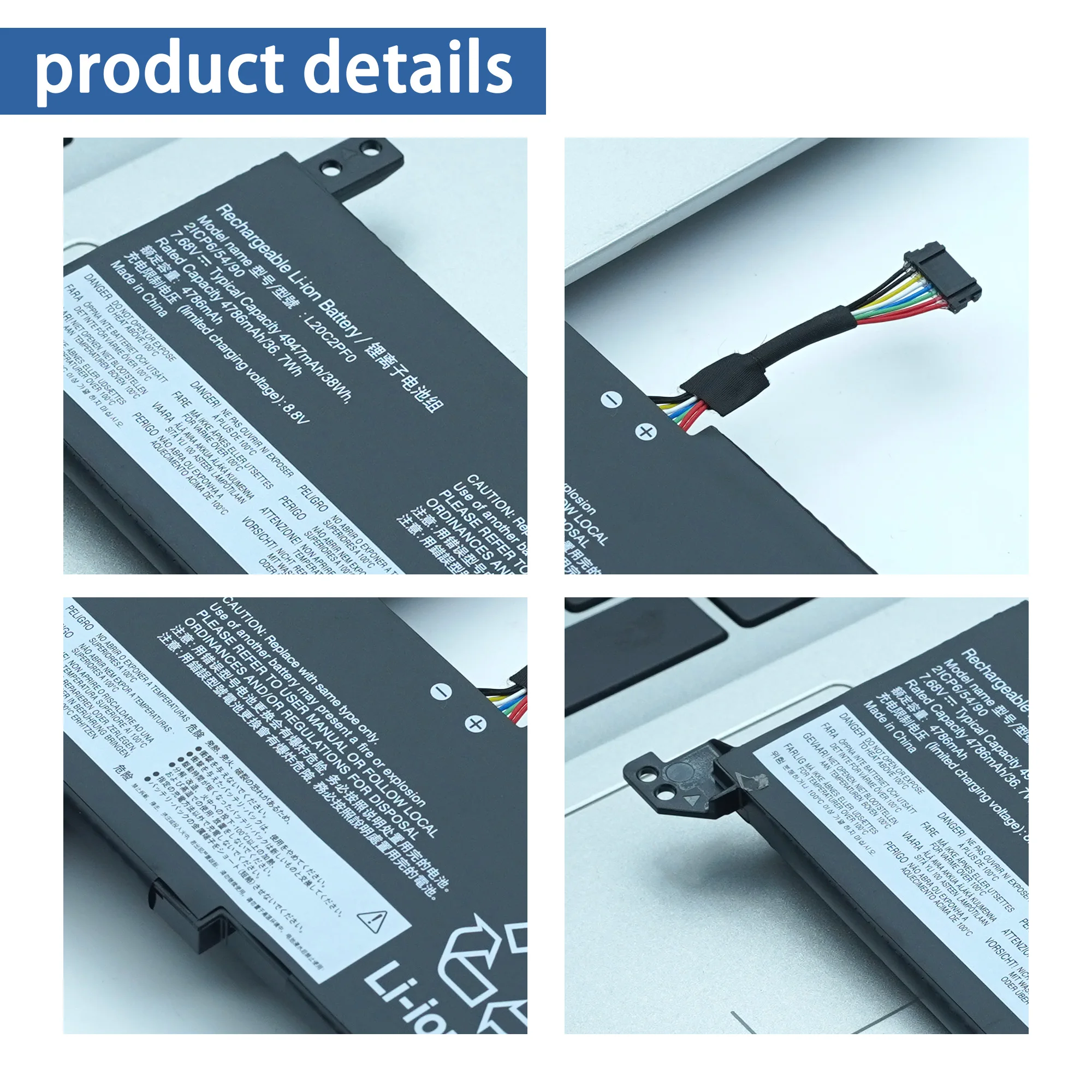 Фото L20C2PF0 38WH Аккумулятор для ноутбука Lenovo V14/V15/V17 G2-ITL 82KA 82NM 82KB 82ME 82NX L20B2PF0 L20D2PF0 L20L2PF0 L20M2PF0 №4