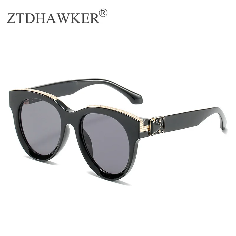 

2022 New Round Frame Personalized Hip Hop Street Shooting Sunglasses Women's Versatile Simple Fashion Trend Outdoor Sunscreen
