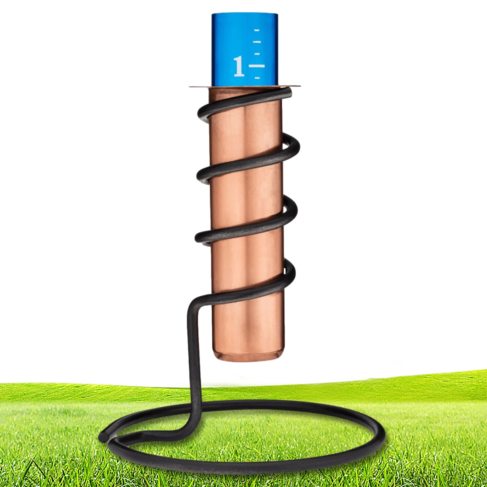 

Garden Floating Water Gauge with Stake Outdoor Copper Rain Gauge Original Floating Design Easy to Read for Garden Lawn 22x15cm