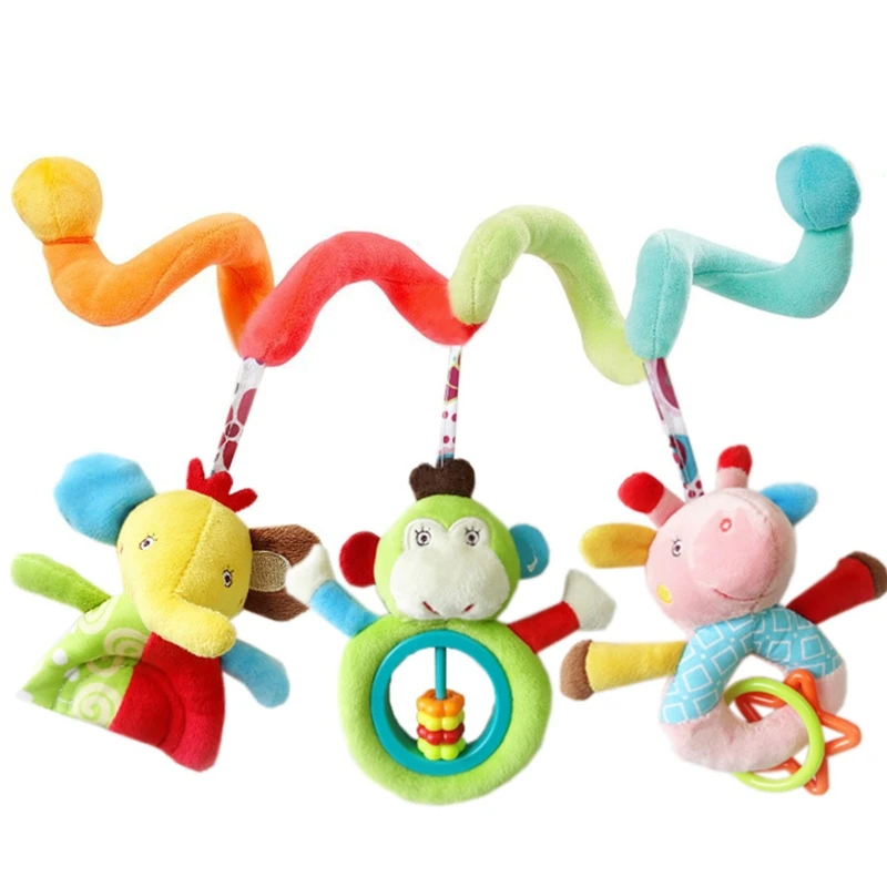 

24.41x13.78in Baby Activity Spiral Toy Cloth Decoration with Teether Interactive Toy Infant Gift for Baby Birthday Gift