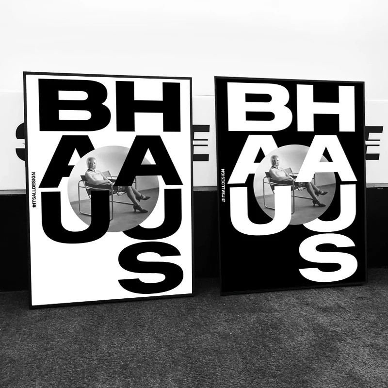 

Black And White Nordic Geometric Abstract Bauhaus Bauhaus Retro Wall Art Canvas Painting Posters For Living Room Home Decor