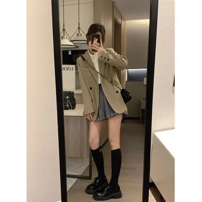 Новинка Осень 2024 Женский повседневный жакет маленького размера в Корейском