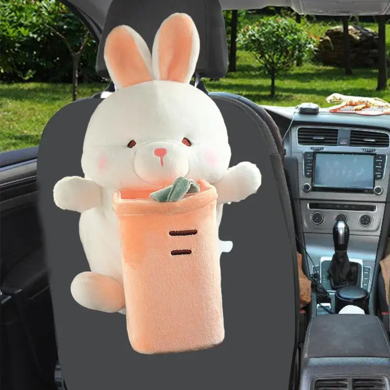 

Милый кролик, плюшевые животные, фотодержатель, коробка для салфеток, портативный ящик, Стайлинг автомобиля, многофункциональные автомобил...