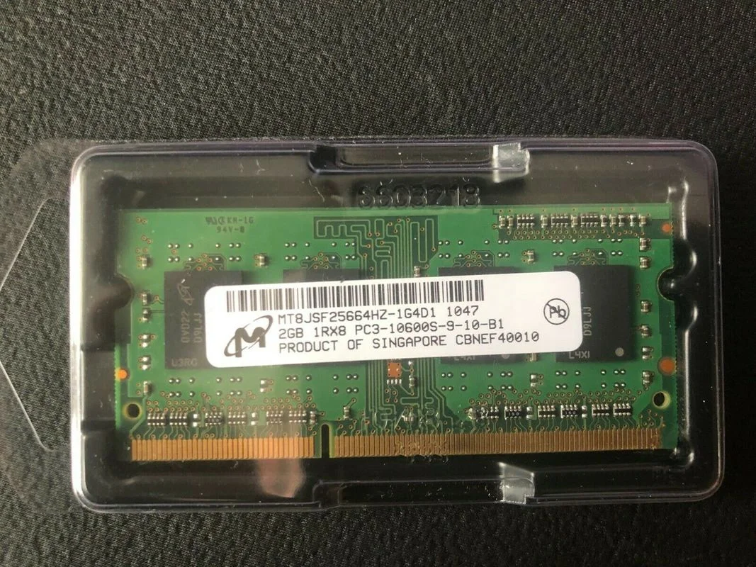 

RAM CRUCIAL 2G 1RX8 PC3-10600S Notebook Memory Bar MT8JSF25664HZ-1G4D1
