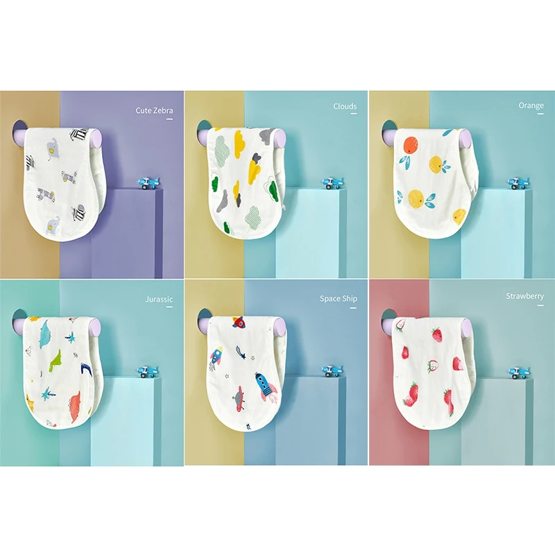 

Insular Newborn Baby Burp Bibs Infant Burp Cloths Cotton Six Layers Waterproof Set Curved Absorbent Soft Baby Accessories