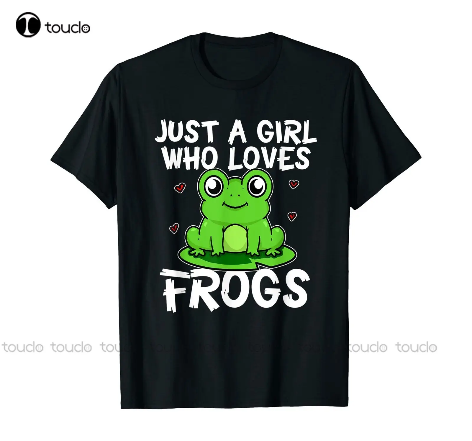 

New Green Frog Just A Girl Who Loves Frogs Cute Costume T-Shirt Black Xs-5Xl Women Mens Tee Shirts Streetwear Tshirt New Popular