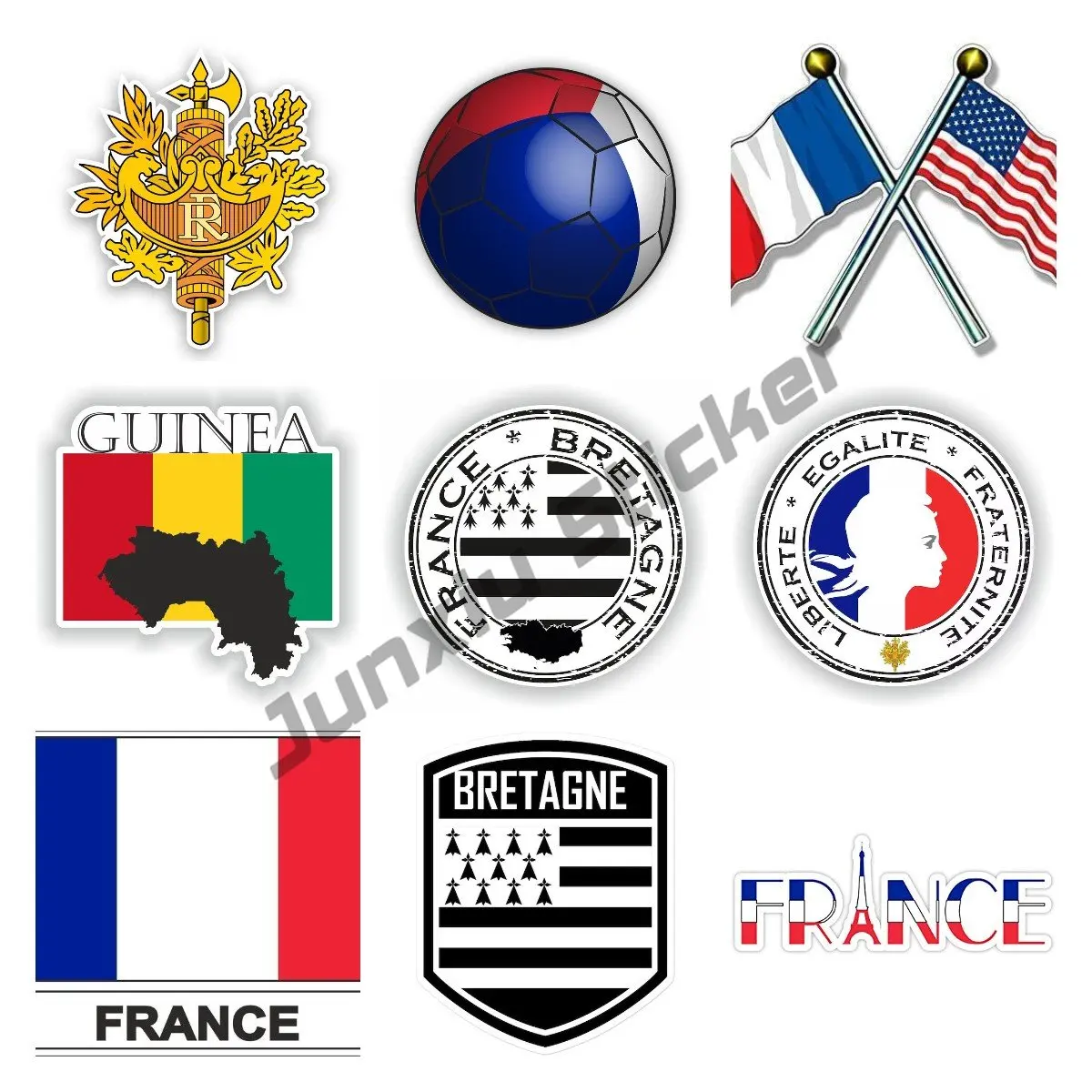 Французский флаг, наклейка, французский флаг, Овальный код страны для автомобиля, окна, домашний декор, аксессуары для ноутбука, скейтборда