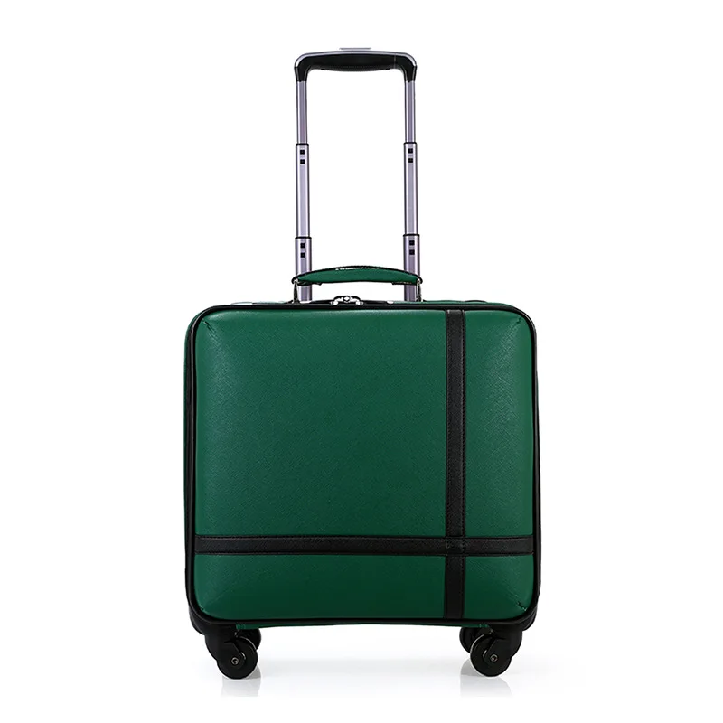 Women's Fashion Trolley Luggage Universal Wheel Boarding Case PVC Wear-Resistant Suitcase 18 Inch Travel Suitcase