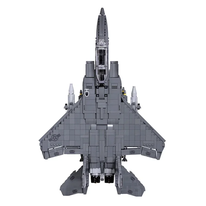 Модель военного самолета Moc строительные кирпичи F-15E Strike Eagle Fighter технологические