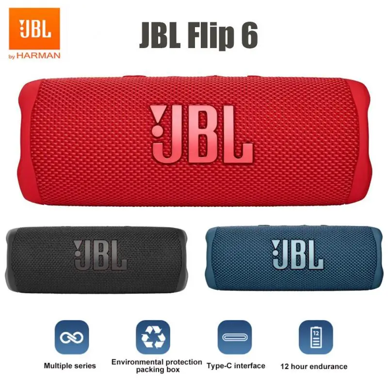 

Original JBL Flip6 Powerful Bluetooth Speaker Portable Wireless Waterproof Partybox Music Stereo Sound Speaker Bluetooth Speaker