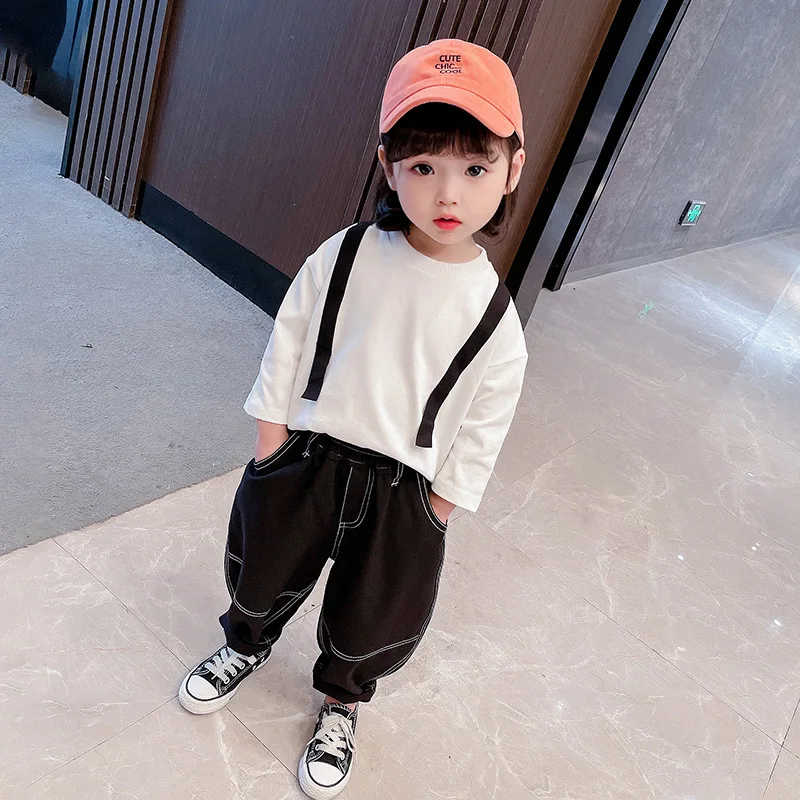 

2022 Autumn New Light Luxury Fashion Kids Clothing Sweater Suit Fashion Comfortable Kids Clothing Casual Clothing Boutique