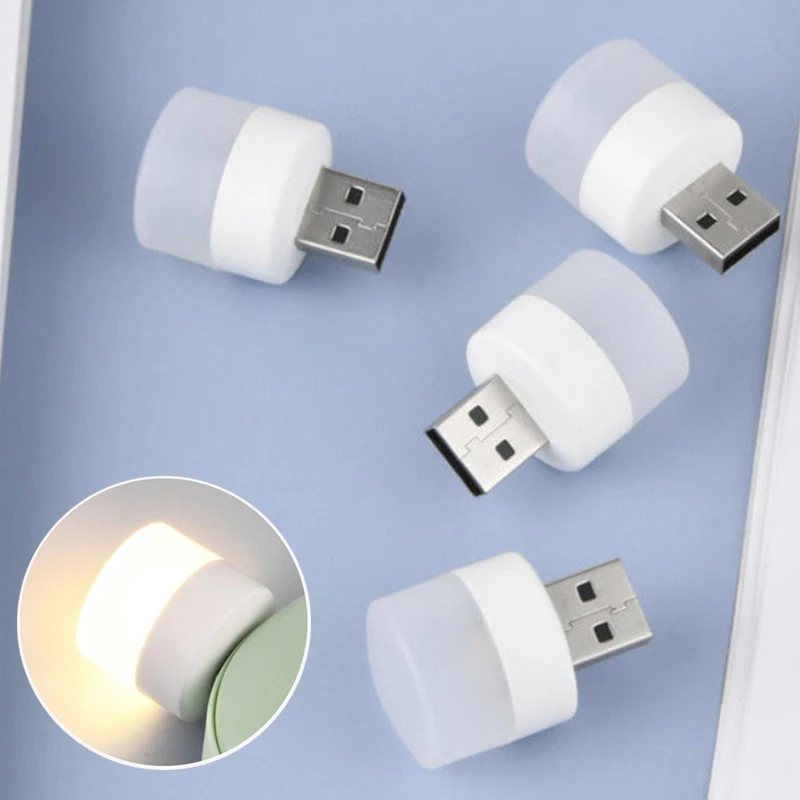 

Mini LED USB Light Computer Laptop Mobile Power Charging USB Small Book Lamps LED Eye Protection Small Round Light Night Light