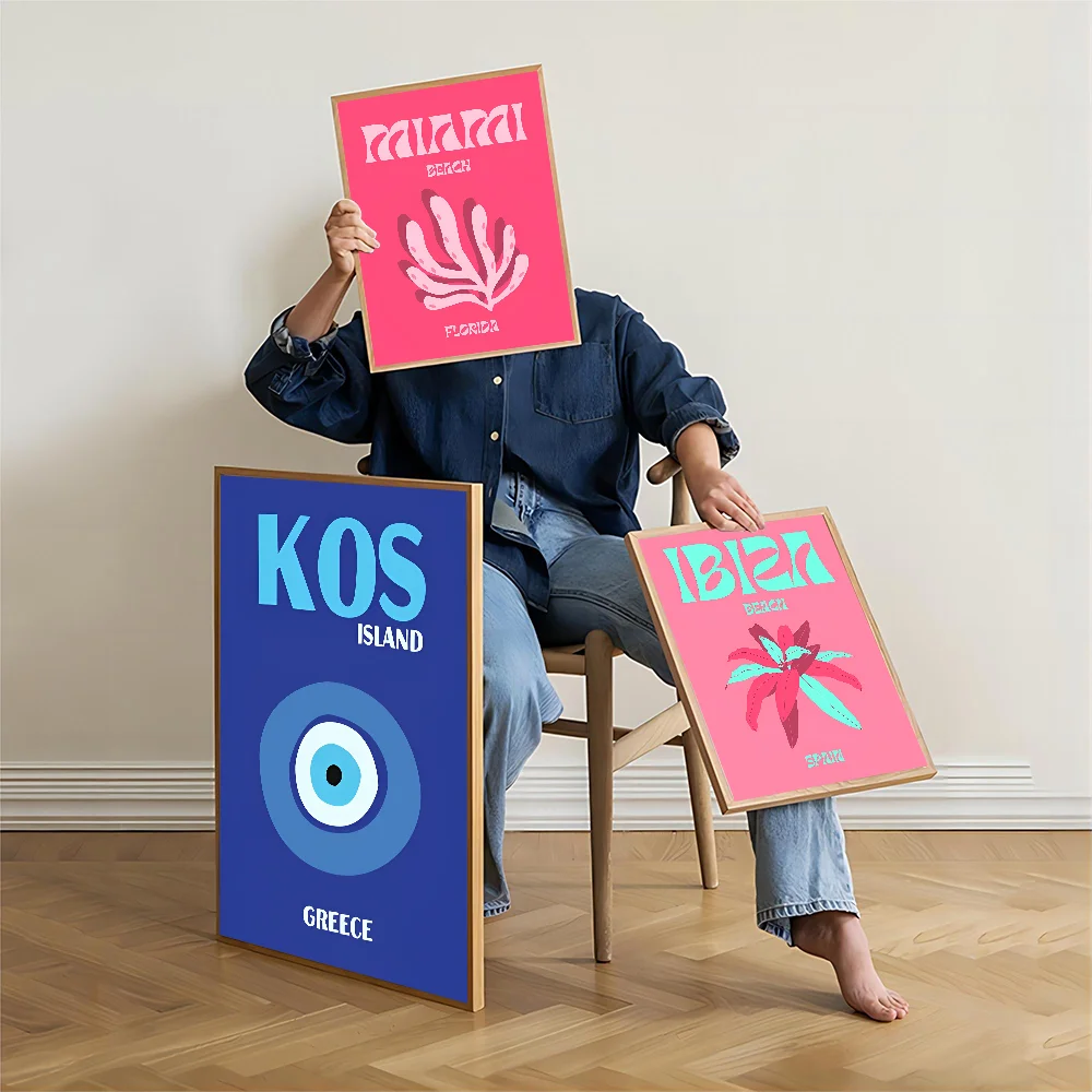 Современные живописные путешествия Миконо Пальма Майами настенное искусство