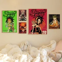 japanese anime shaman king classic anime poster vintage room bar cafe decor posters wall stickers