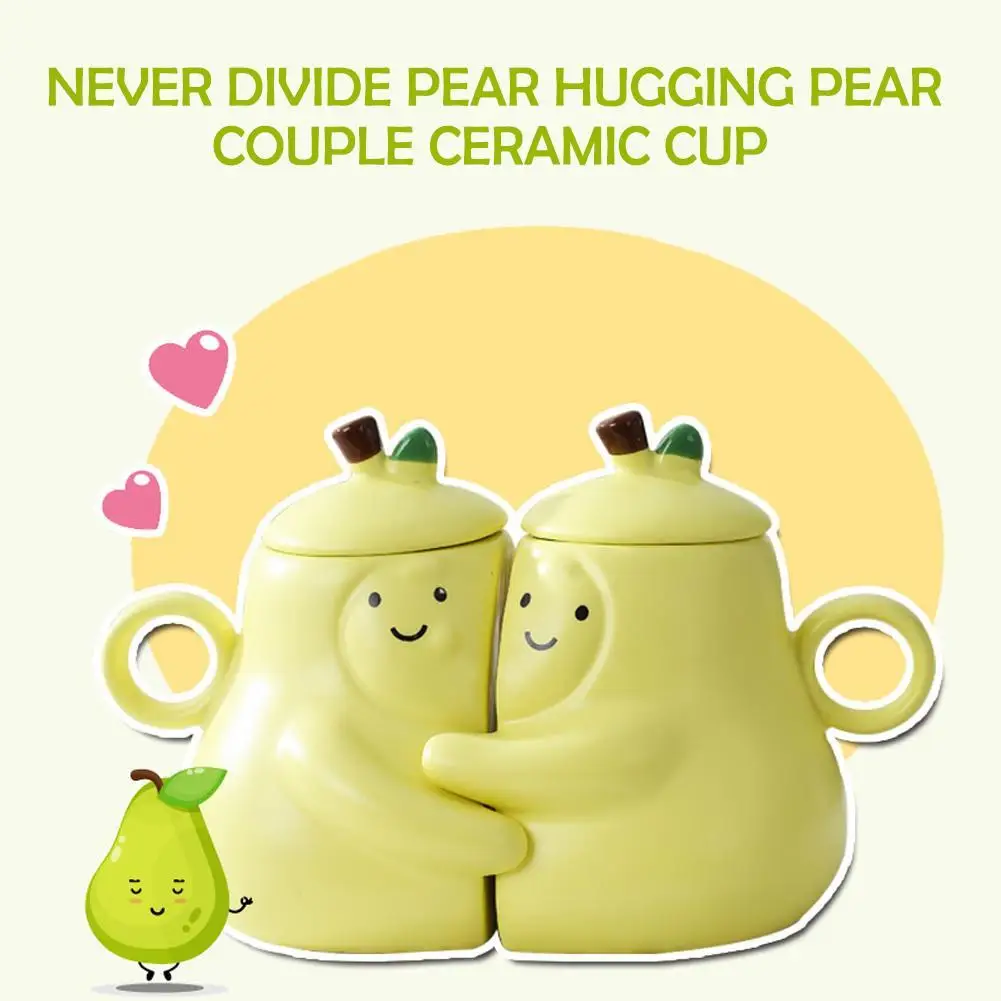 

Creative Never Divide Pear Hugging Pear Couple Ceramic Cup High Appearance Level Mug Cute Birthday Gift Water Cups Ceramic Mug