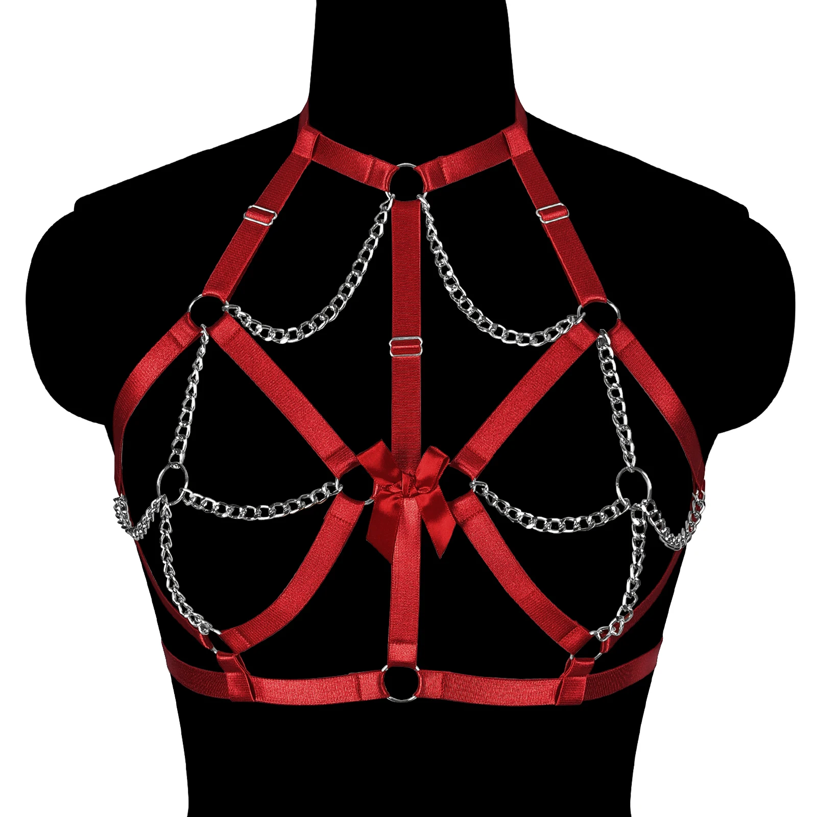 

Women Fashion Chain Sexy Underwear Punk Harness Lingerie Body Harness Bondage Cage Suspenders Straps Garters Sword Belt