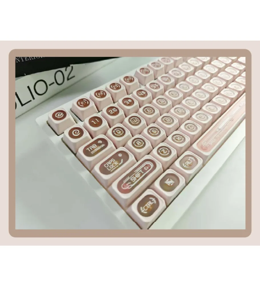 Прозрачные кейкапы Pink Opal Max Personality для Wooting Bee Step, совместимые с клавиатурами Ace68, 87-клавишными и 108-клавишными моделями. (art.: 3920dc6fac91f) - 3920dc6fac91f