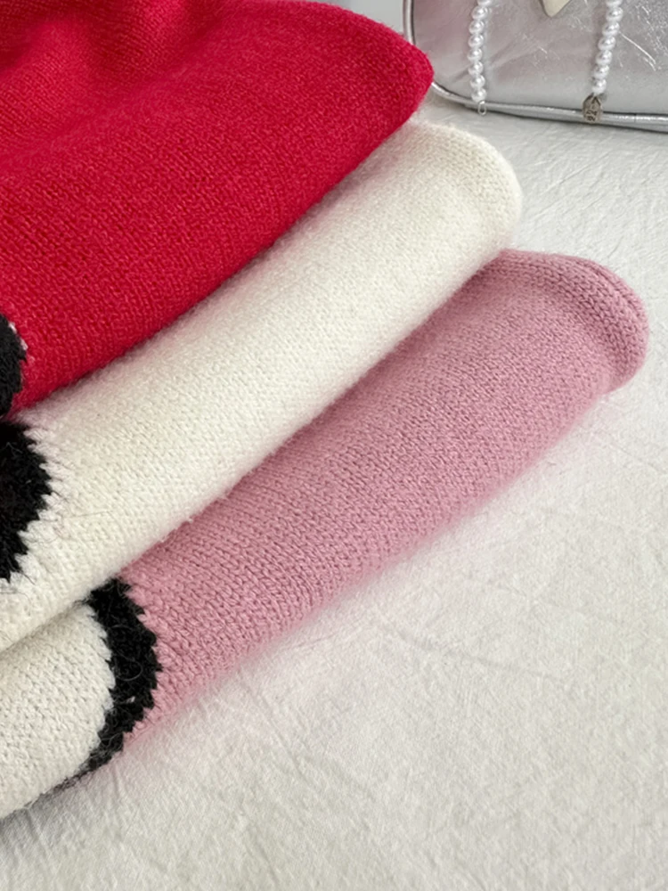 Осень-зима женский корейский модный милый укороченный свитер с длинными