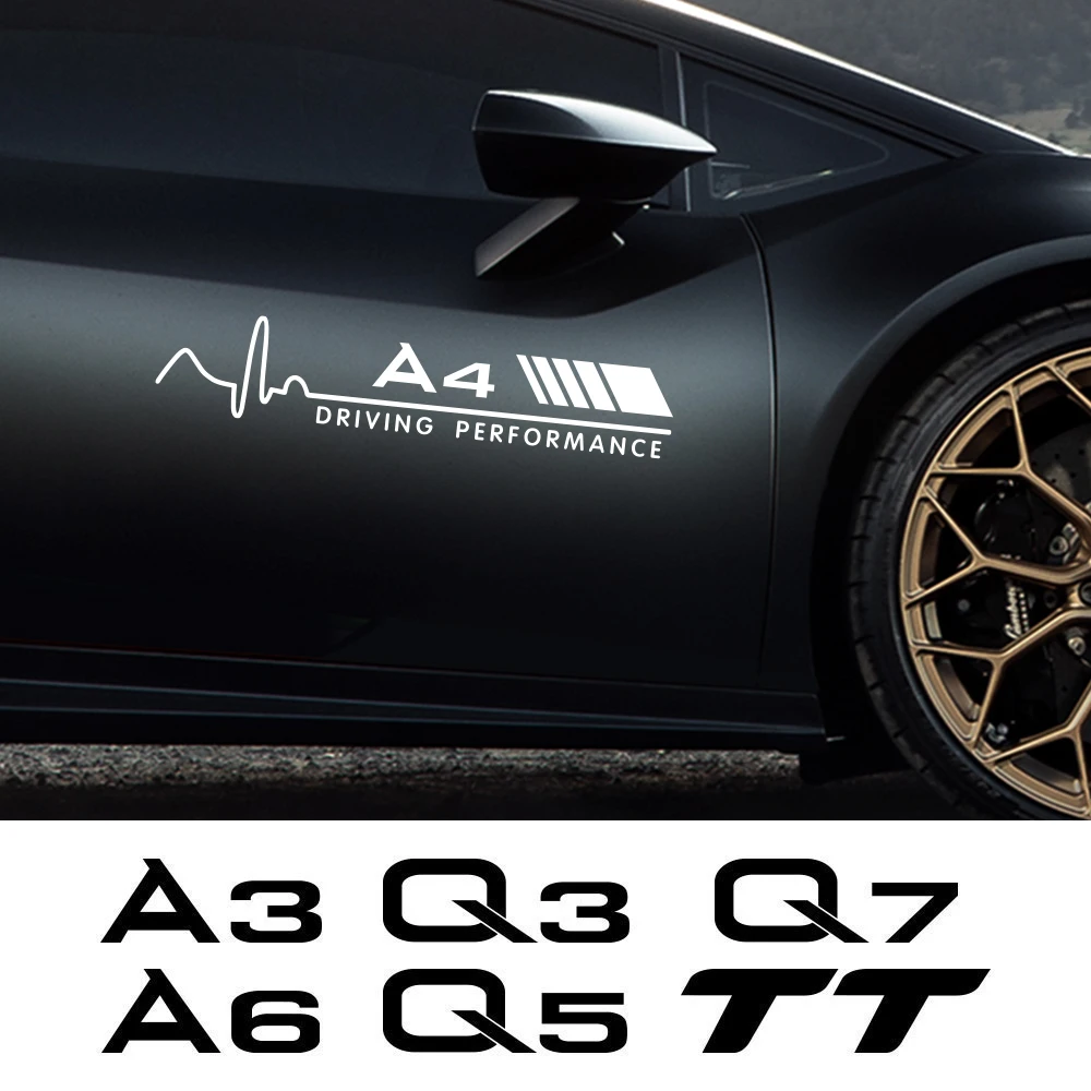 Наклейки на двери автомобиля аксессуары спортивный Стайлинг 2 шт. для Audi A4 B7 B6 B5 A6