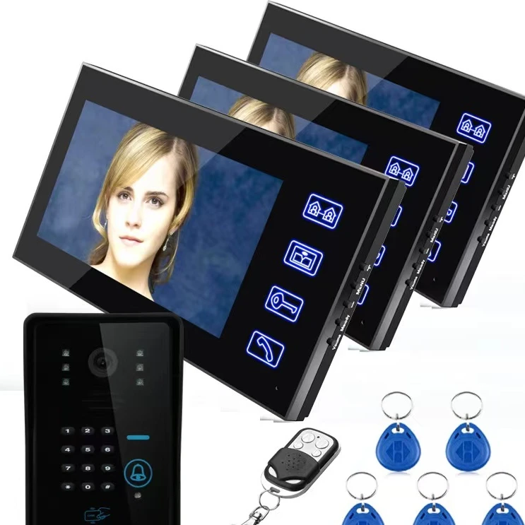 

Video Intercom Doorbell, 1000tv Wireless Camera Rfid Password Doorbell And Access Remote Control System, 7 Inch Free shipping