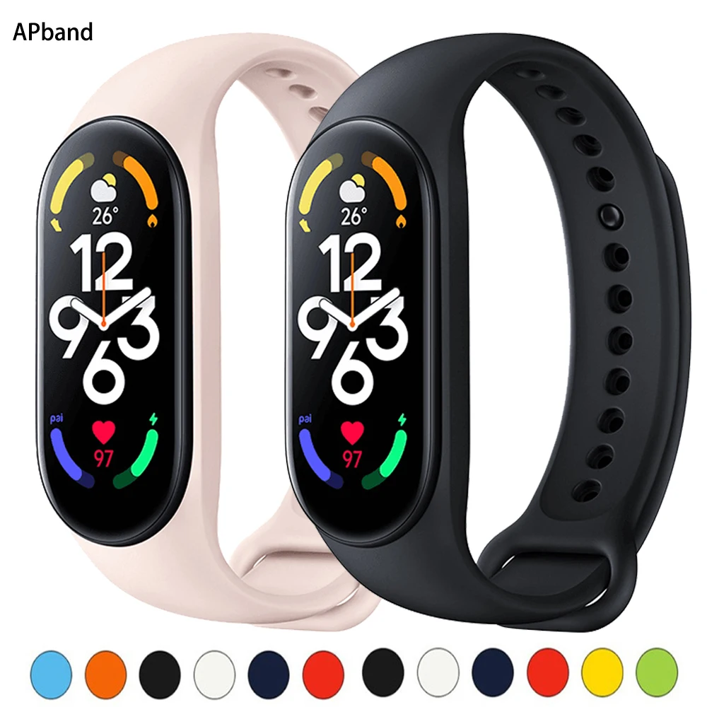 

Strap for Xiaomi Mi Band 6 7 bracelet Sport silicone watch wristband Miband band6 band4 wriststrap For Xiaomi mi band 3 4 5 6 7