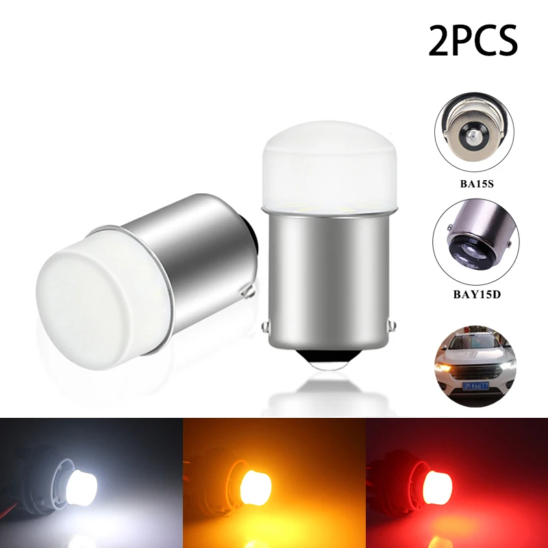 

2 Шт. BAY15D 1157 Светодиодный Стоп-сигнал 1156 BA15S P21W Индикатор DRL Указатель Поворота 3014 9 SMD Лампа Заднего Бампера ...